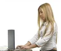 Picture of woman looking at email